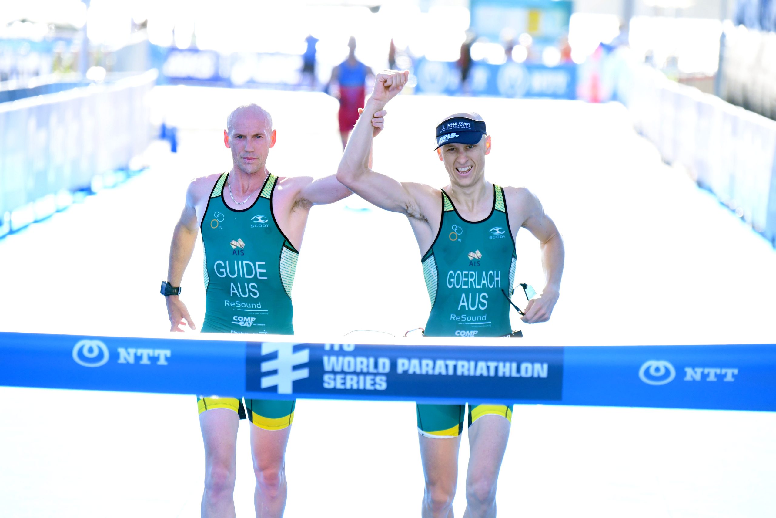 GOLD COAST, AUSTRALIA - APRIL 08:  Jonathan Goerlach during the ITU World Championship Series Triathlon on April 8, 2017 in Gold Coast, Australia.  (Photo by Delly Carr/Getty Images)